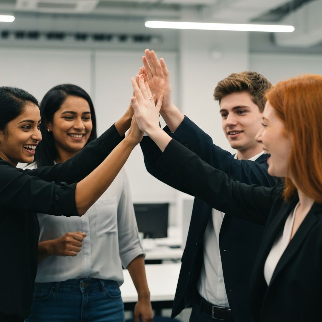 Team celebrating success